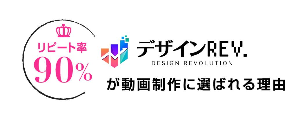 リピート率90％デザインREVが動画制作に選ばれる理由